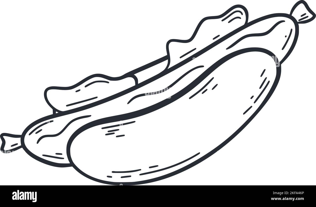 Hot Dog Doodle Illustration Stock Vector Image Art Alamy hot-dog-doodle-illustration-stock-vector-image-art-alamy