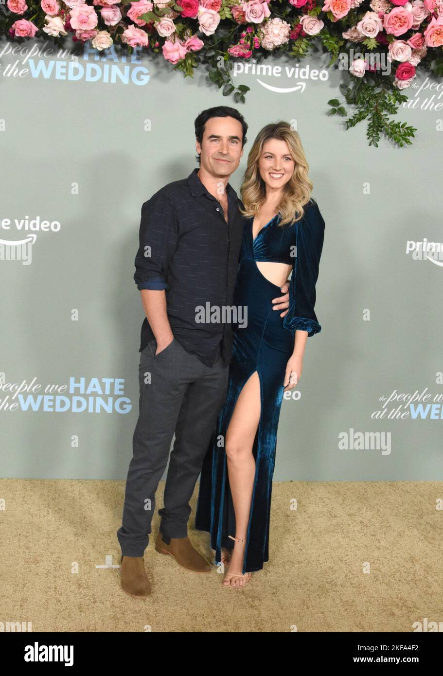 Los Angeles, California, USA 16th November 2022 Actor Jesse Bradford and  wife Andrea Watrouse attend the Los Angeles Premiere of Prime Video's 'The  People We Hate At The Wedding' at Regency Village