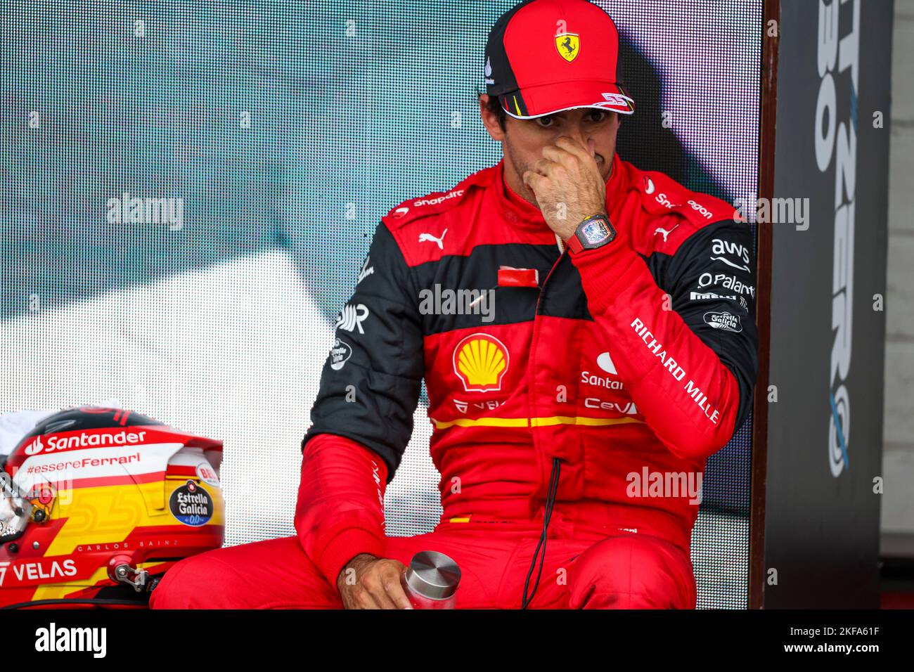 Sao Paulo, Brazil. 13th Nov, 2022. #55 Carlos Sainz (ESP, Scuderia Ferrari), F1 Grand Prix of Brazil at Autodromo Jose Carlos Pace on November 13, 2022 in Sao Paulo, Brazil. (Photo by HIGH TWO) Credit: dpa/Alamy Live News Stock Photo