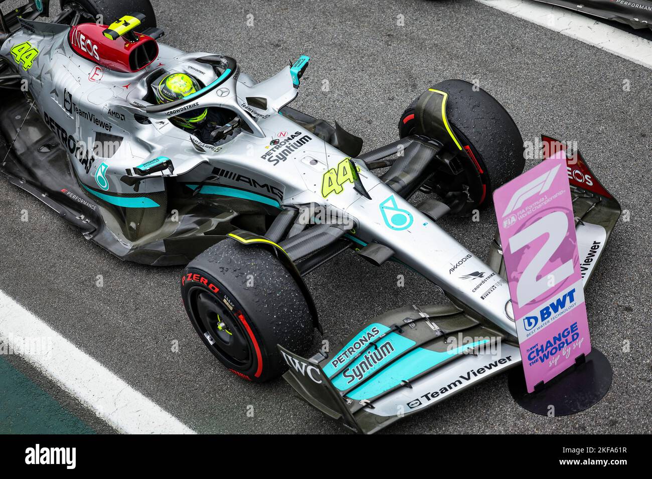 Sao Paulo, Brazil. 13th Nov, 2022. #44 Lewis Hamilton (GBR, Mercedes-AMG Petronas F1 Team), F1 Grand Prix of Brazil at Autodromo Jose Carlos Pace on November 13, 2022 in Sao Paulo, Brazil. (Photo by HIGH TWO) Credit: dpa/Alamy Live News Stock Photo