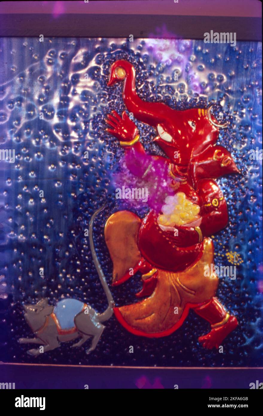 Ganpati Foil Painting, Creating Embossed Shapes and Coloring Them On