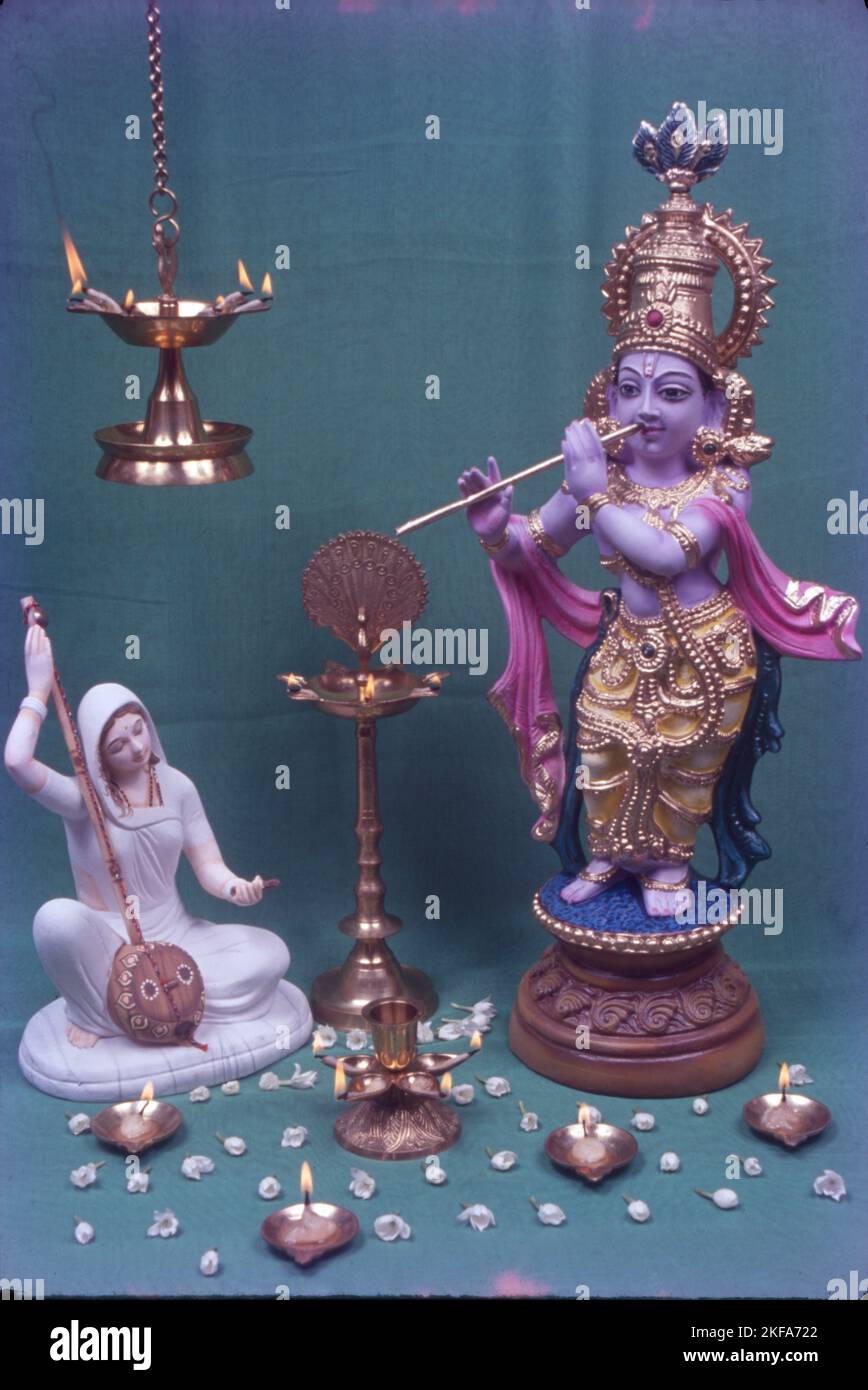 The great exponent of the Bhagavad Gita, Krishna is one of the most