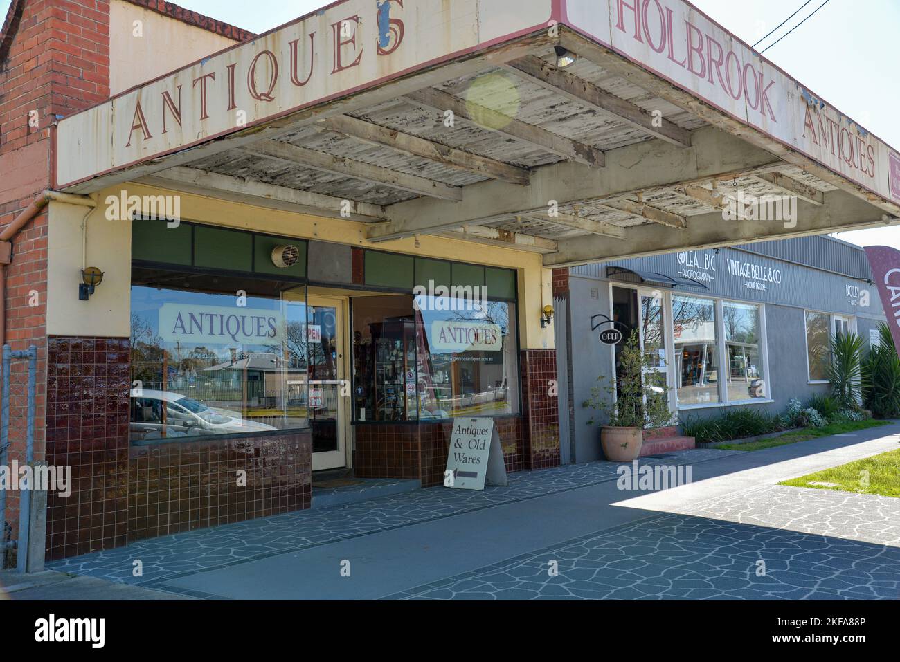 The Rural Inland Town with the Submarine - Holbrook, New South Wales NSW Australia Stock Photo