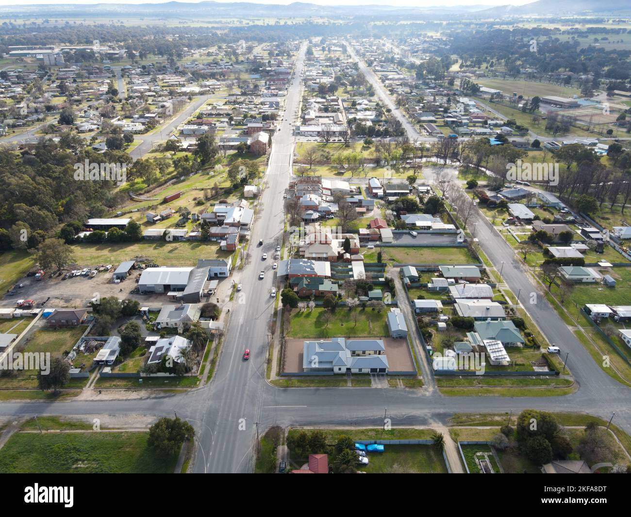 The Rural Inland Town with the Submarine - Holbrook, New South Wales NSW Australia Stock Photo