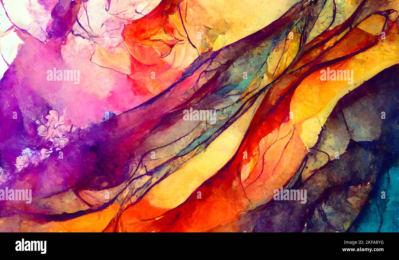 An abstract art poster background design with multi color gradient ...