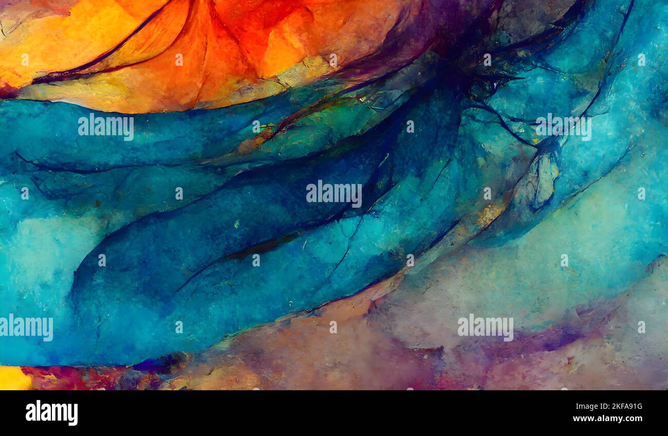 An abstract art poster background design with multi color gradient ...