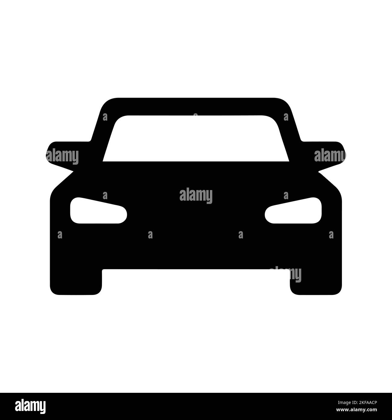 Simple Car Icon Vector. Flat Hatchback symbol. Perfect Black pictogram ...