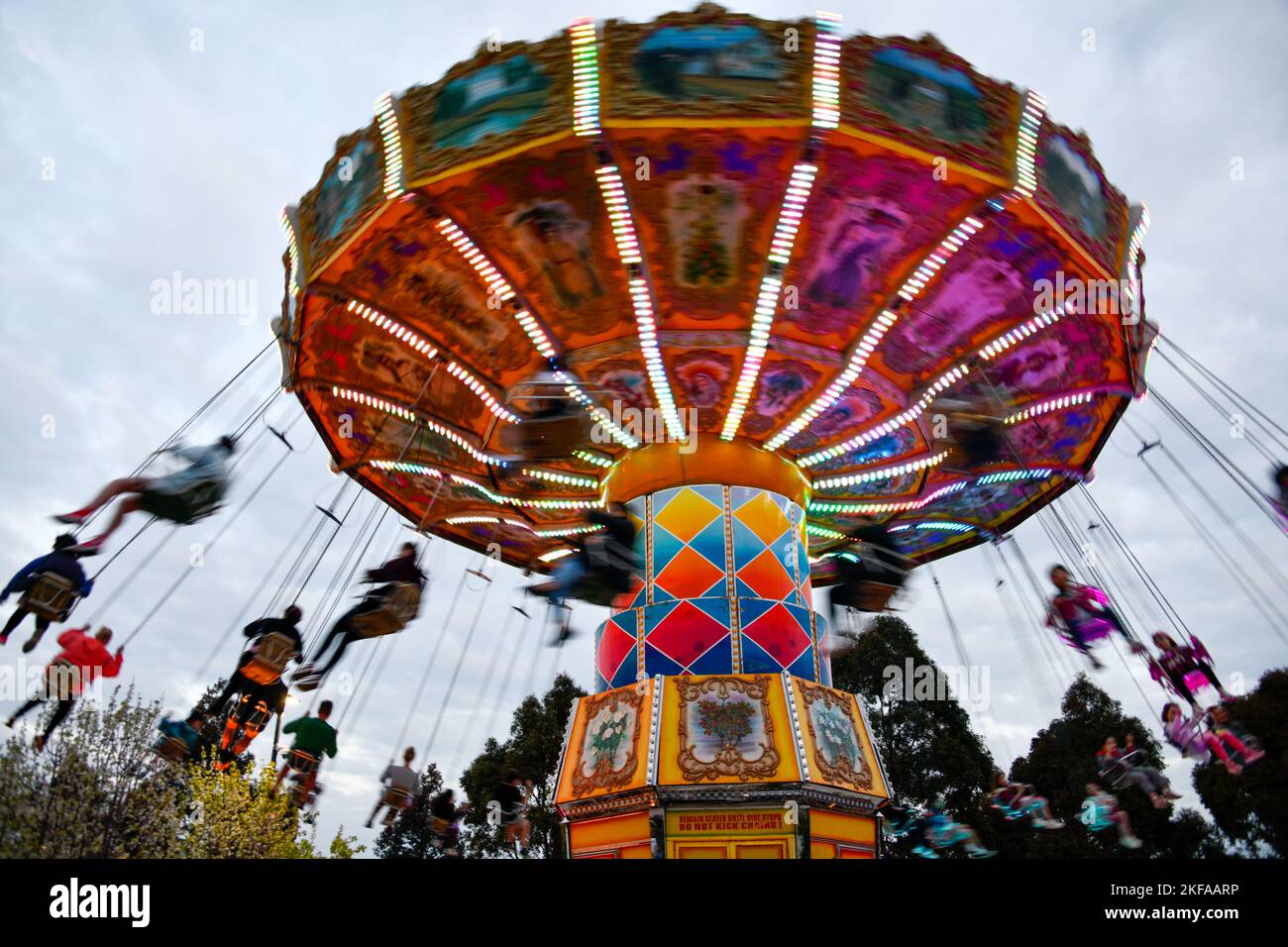 Amusement Rides at The Royal Melbourne Show, Melbourne Victoria VIC, Australia Stock Photo