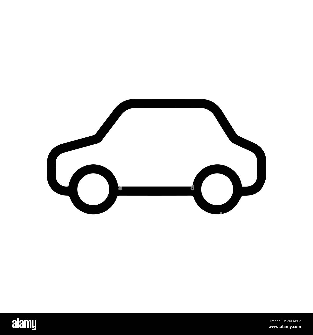 Simple Car Icon Vector. Flat Hatchback symbol. Perfect Black pictogram