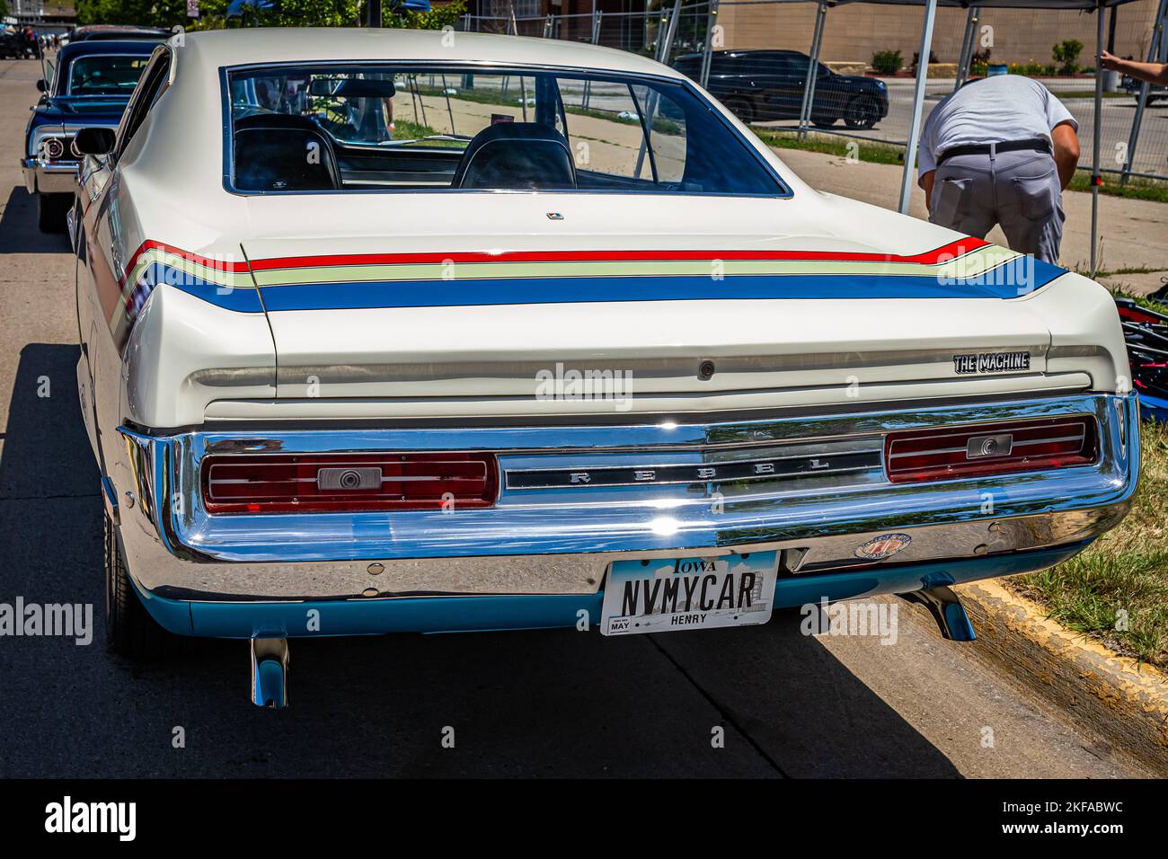 Des Moines, IA July 02, 2022 High perspective rear view of a 1970