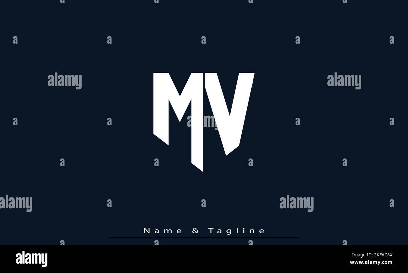 Mv vm letter Stock Vector Images - Alamy