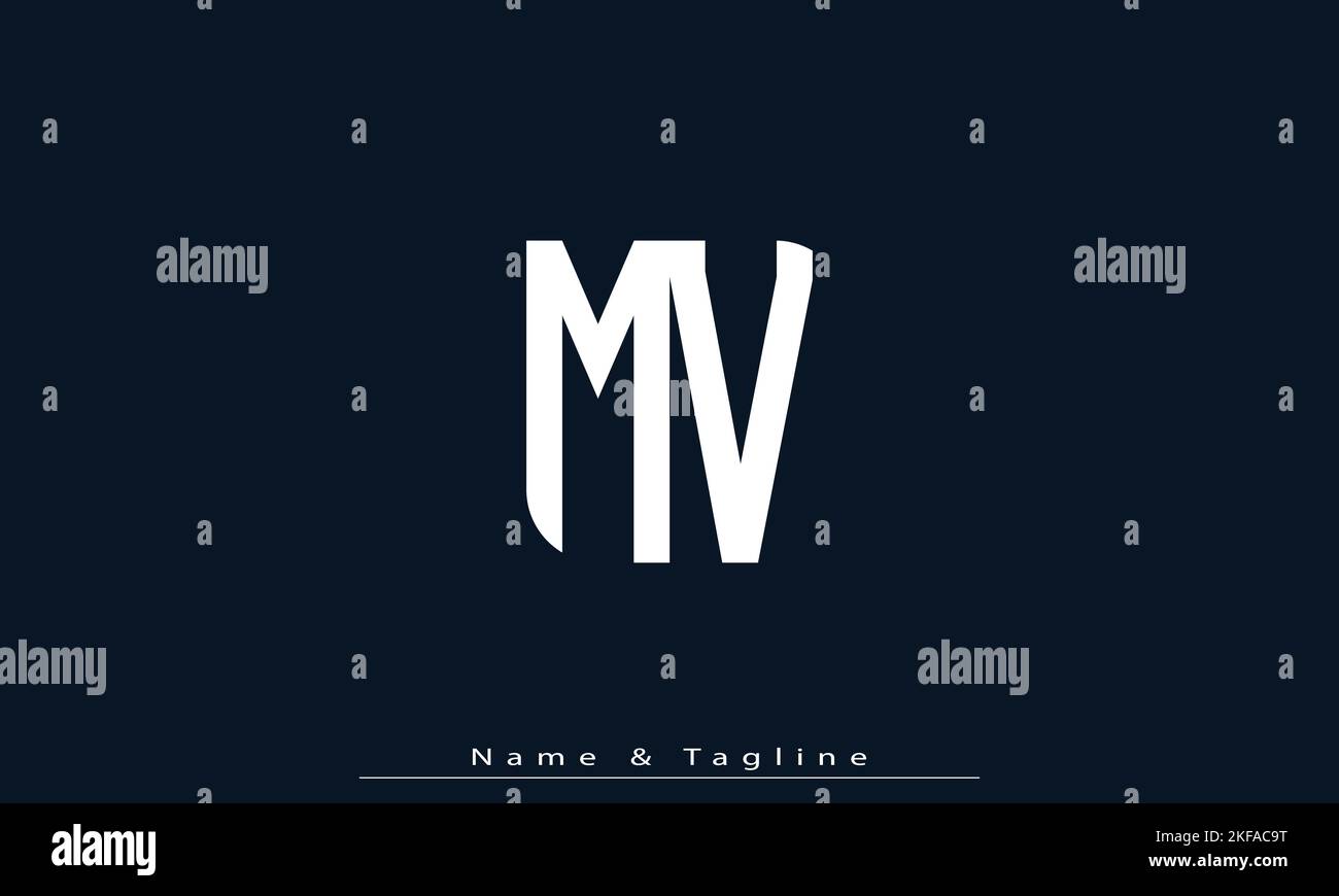 Alphabet letters Initials Monogram logo MV , VM Stock Vector Image ...