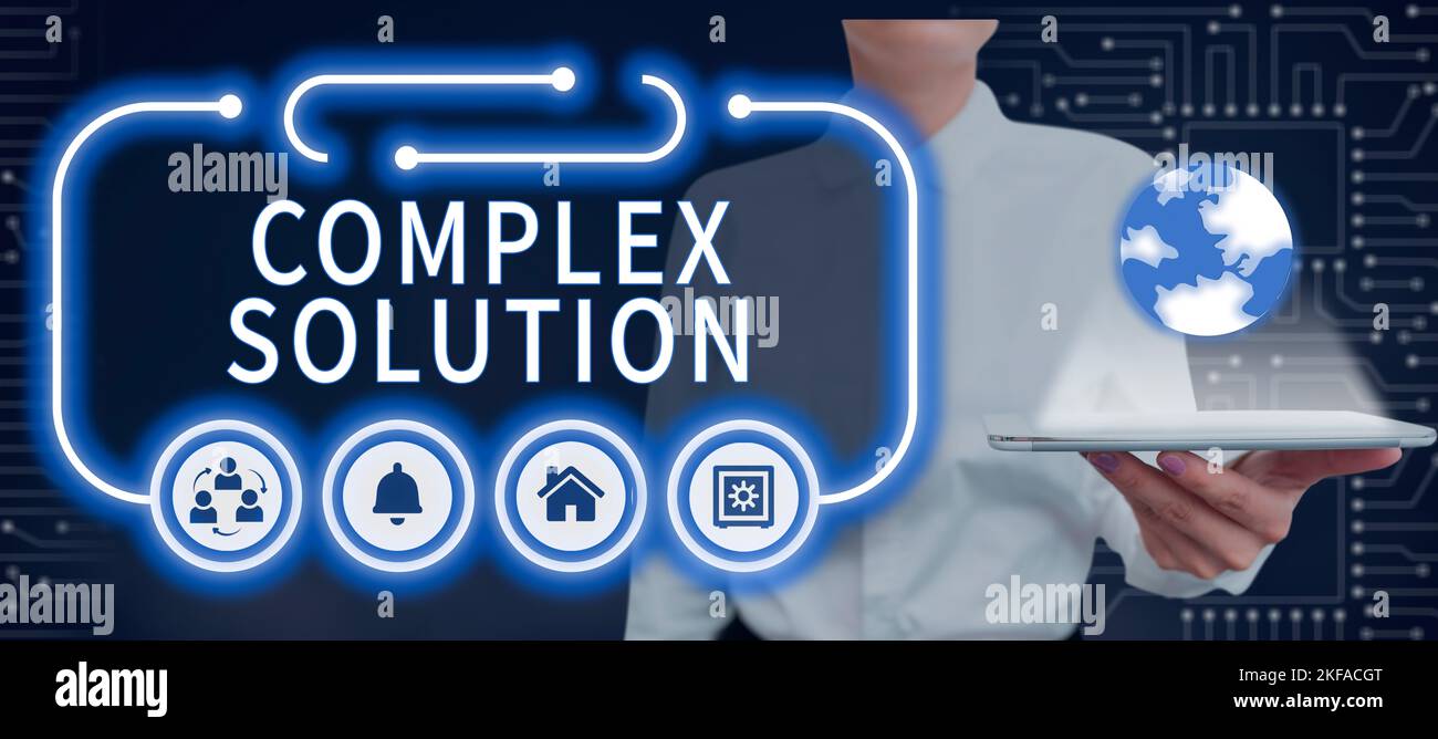 Conceptual display Complex Solution. Business showcase significant ...