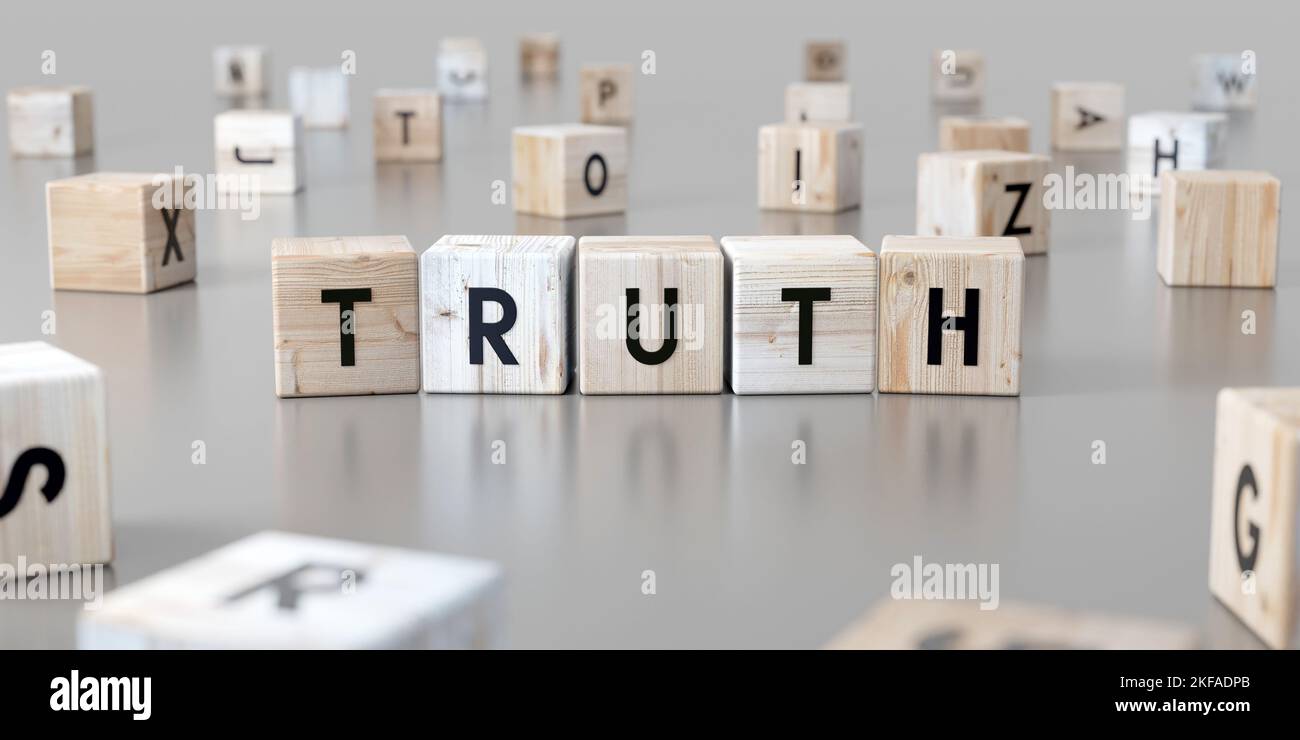 3d illustration word truth hi-res stock photography and images - Alamy