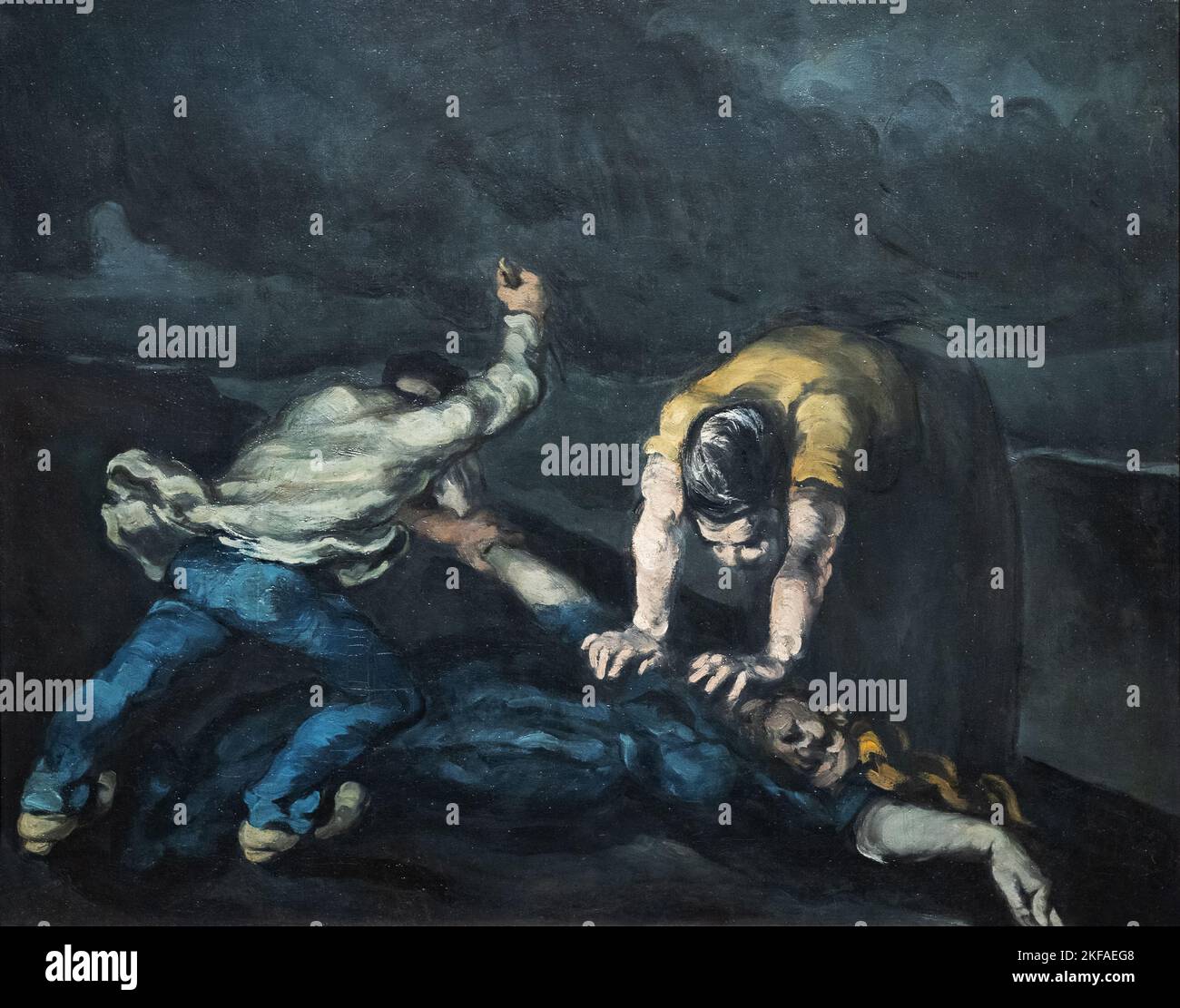 Paul Cezanne painting - The Murder c1870; Post Impressionist 19th century paintings Stock Photo