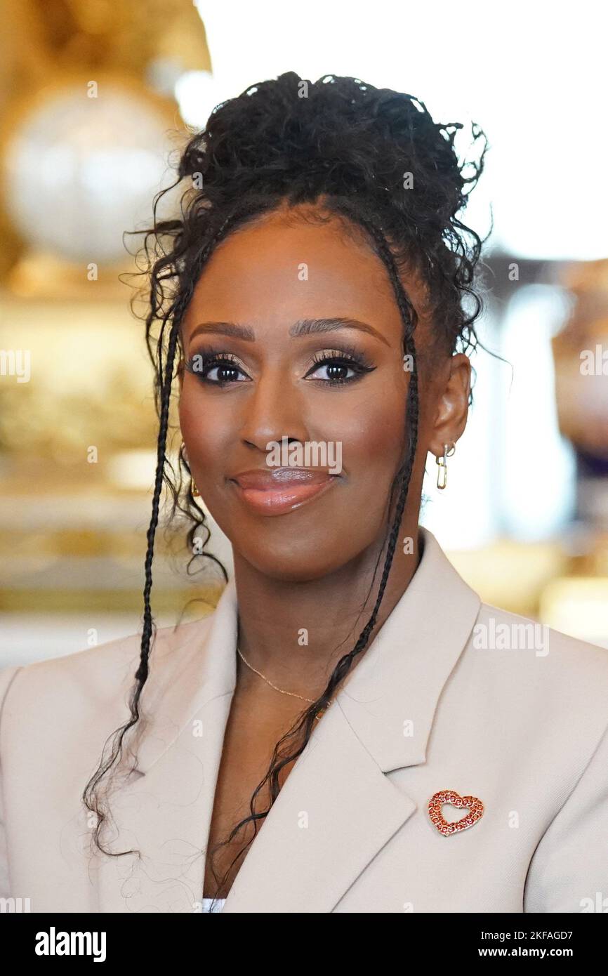 Alexandra Burke during a reception for winners of the Queen's