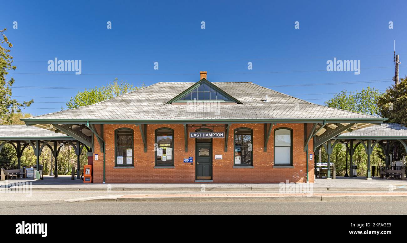 East Hampton Railroad station Stock Photo Alamy