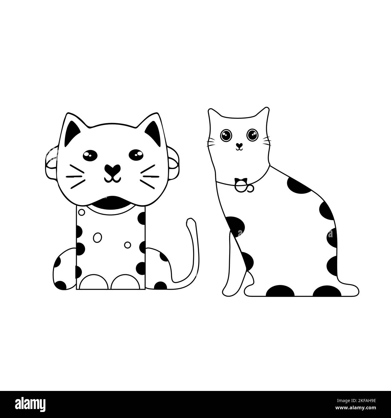 Cute cat icon, outline style Stock Vector Image & Art - Alamy