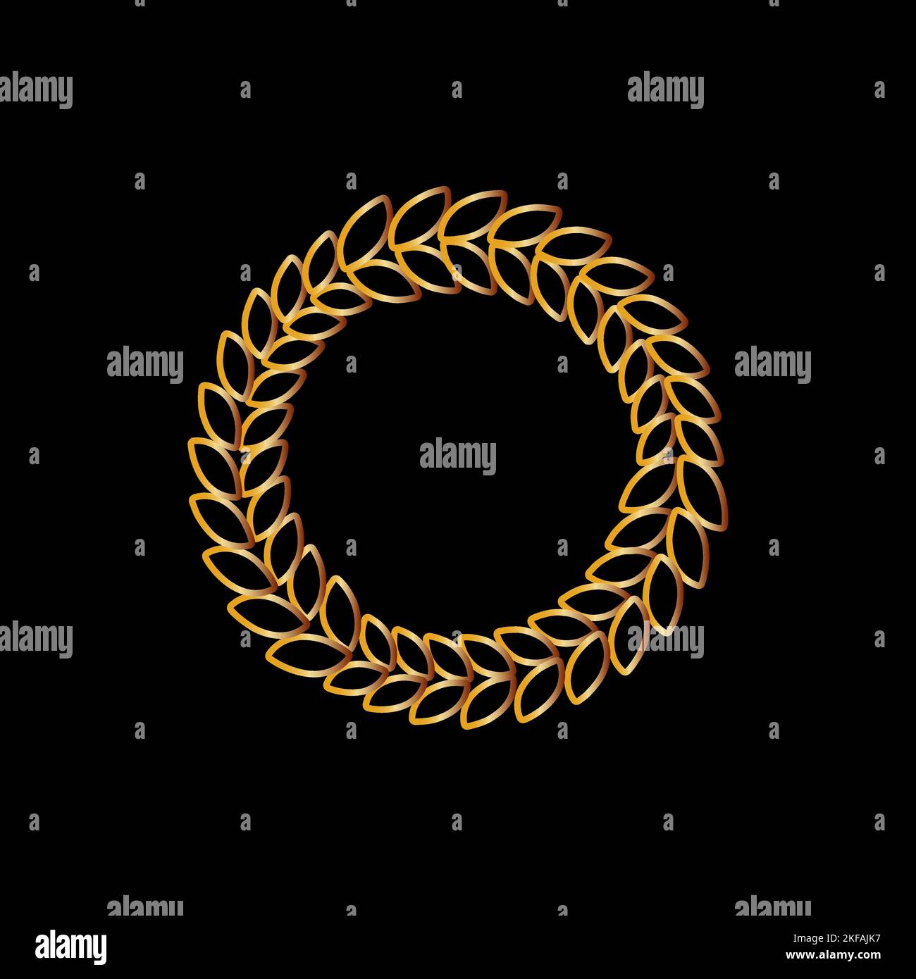 Gold award laurel wreath on dark background Stock Vector Image & Art ...