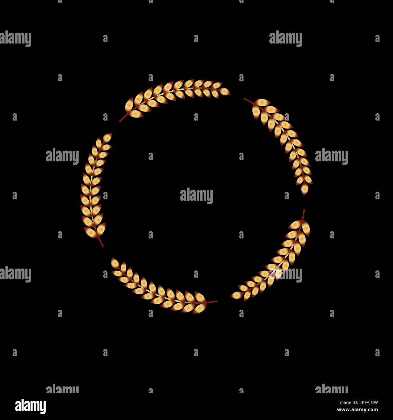 Gold award laurel wreath on dark background Stock Vector Image & Art ...