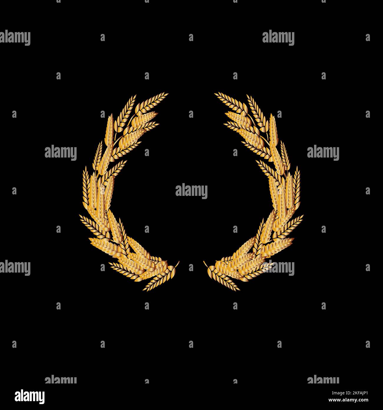 Gold award laurel wreath on dark background Stock Vector Image & Art ...