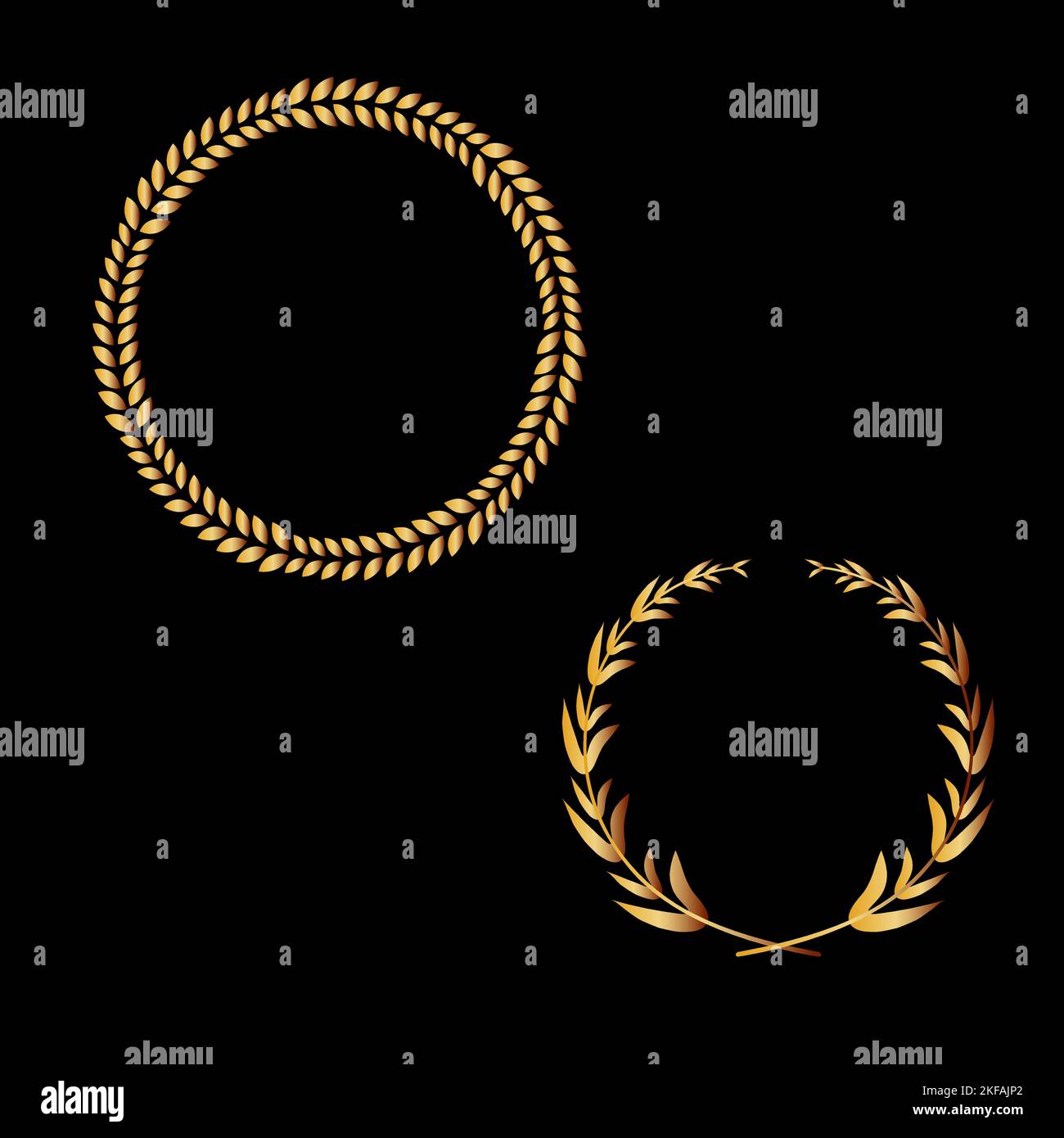 Gold award laurel wreath on dark background Stock Vector Image & Art ...