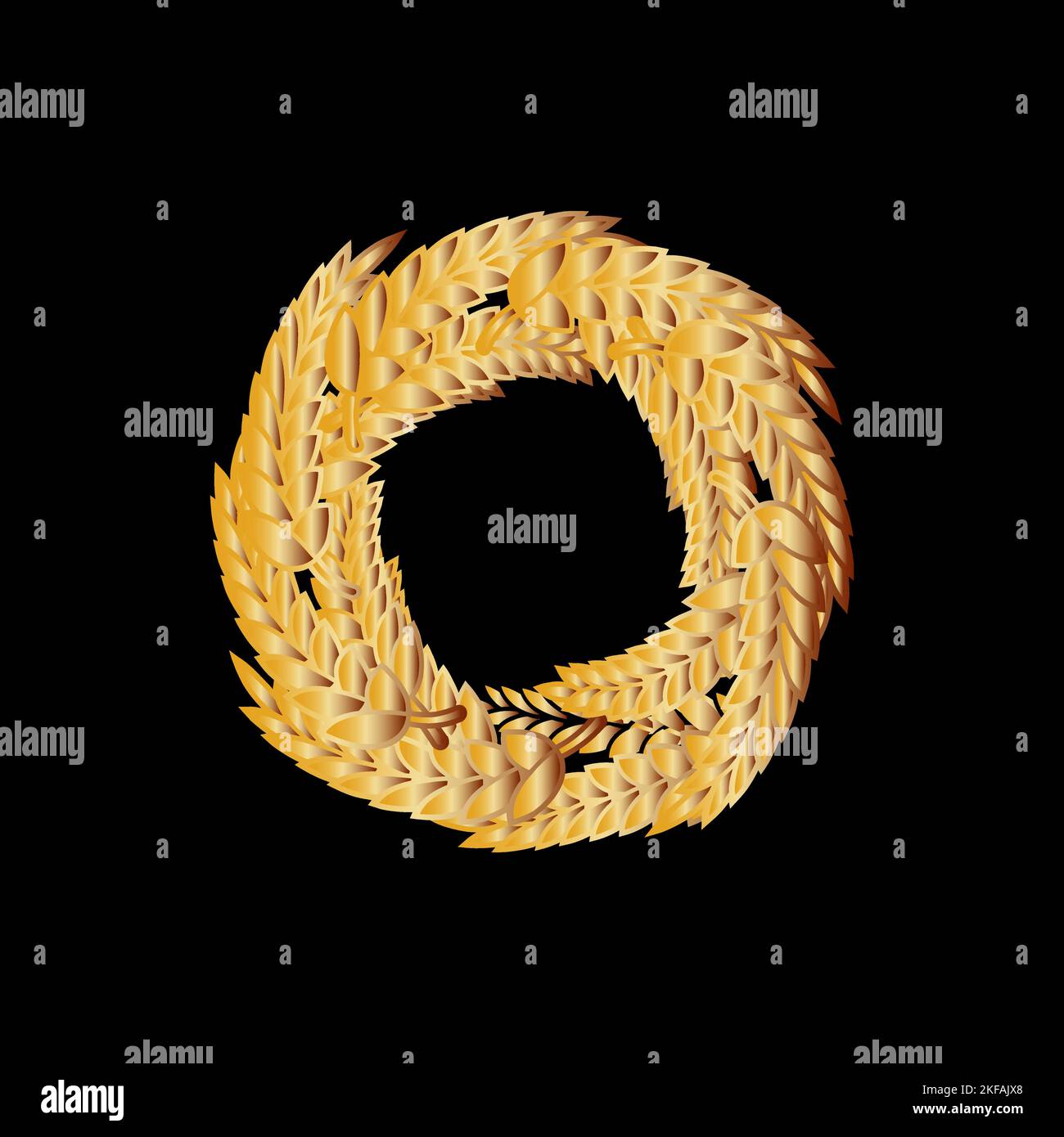 Gold award laurel wreath on dark background Stock Vector Image & Art ...