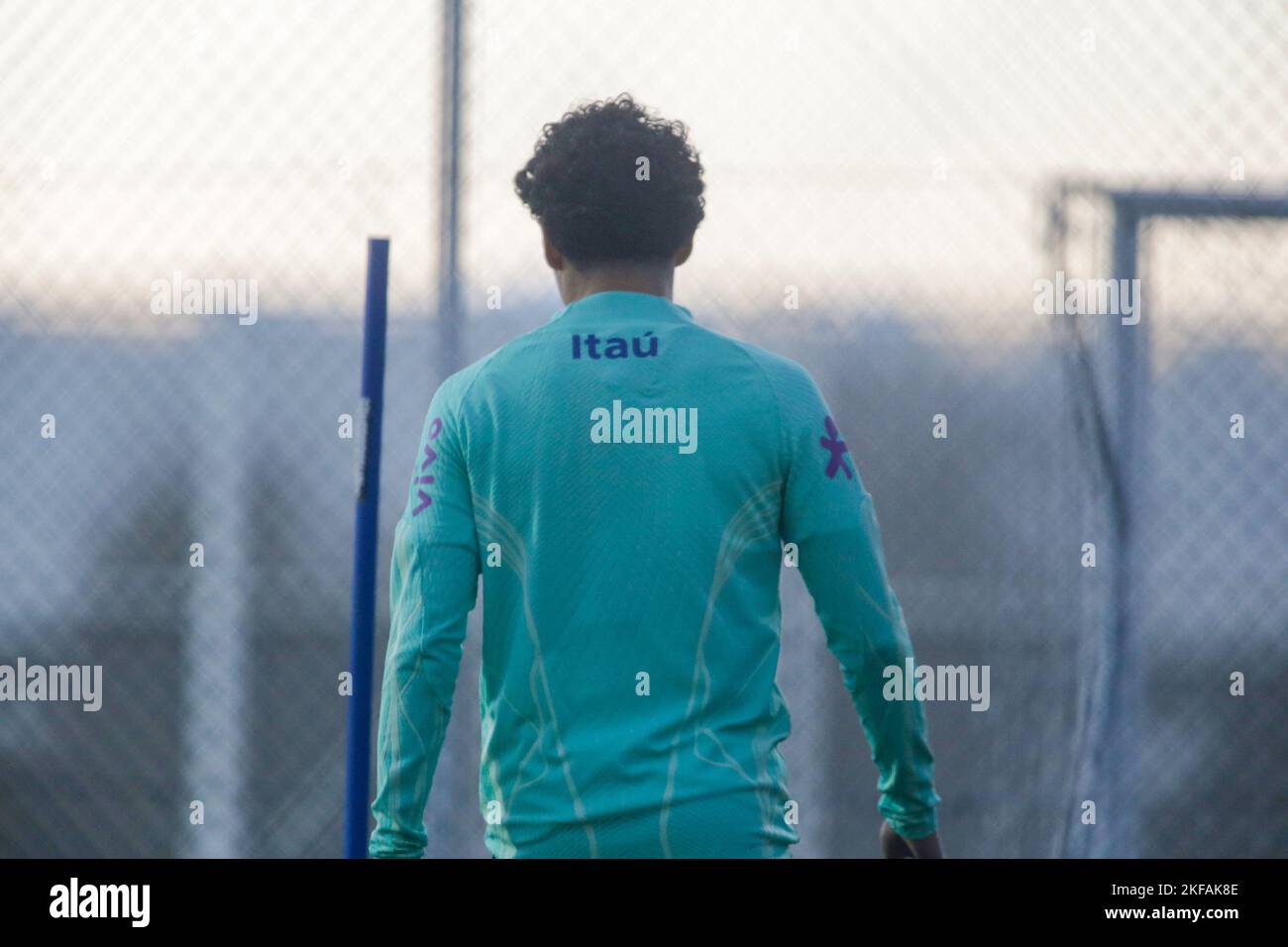 Marquinhos of Brazil during Brazil National football team traning, before the finale stage of the World Cup 2022 in Qatar, at Juventus Training Center Stock Photo