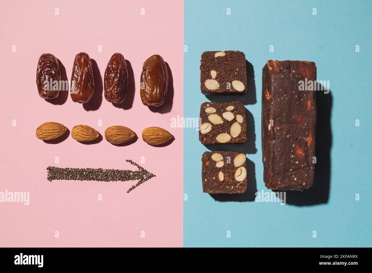 Protein date fruit candy bars fitness with nuts and fruit almond and