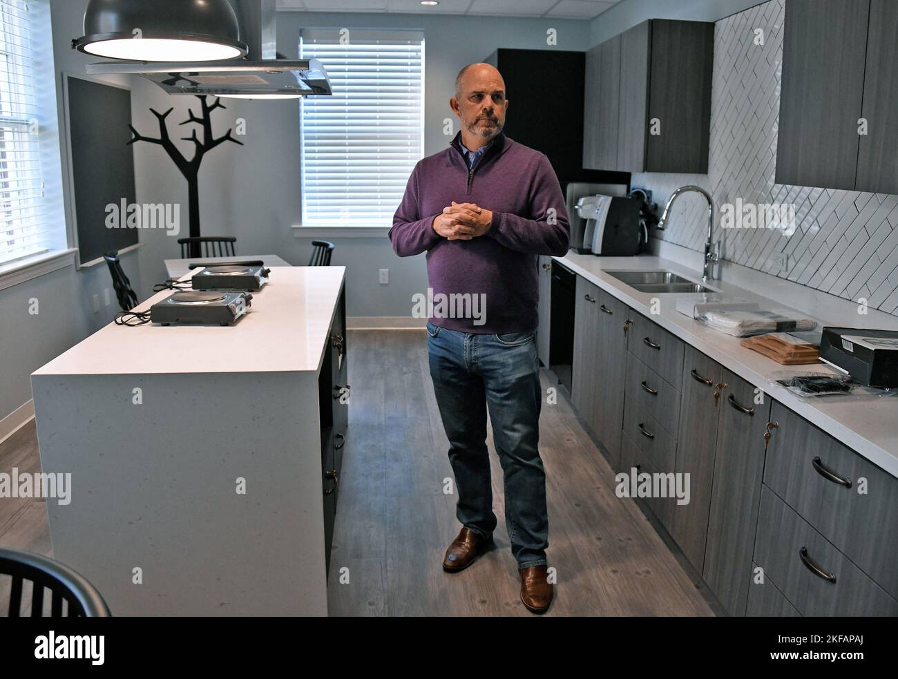 Tim O'Ferrall, general manager of Fort Meade Alliance, stands in the ...