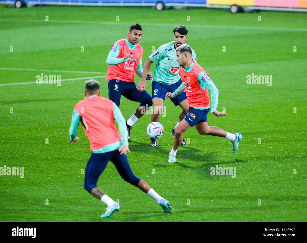 Turin, Italy. 16th Nov, 2022. during Brazil National football team traning, before the finale stage of the World Cup 2022 in Qatar, at Juventus Training Center, 16 November 2022, Turin, Italy. Photo Nderim Kaceli Credit: Independent Photo Agency/Alamy Live News Stock Photo