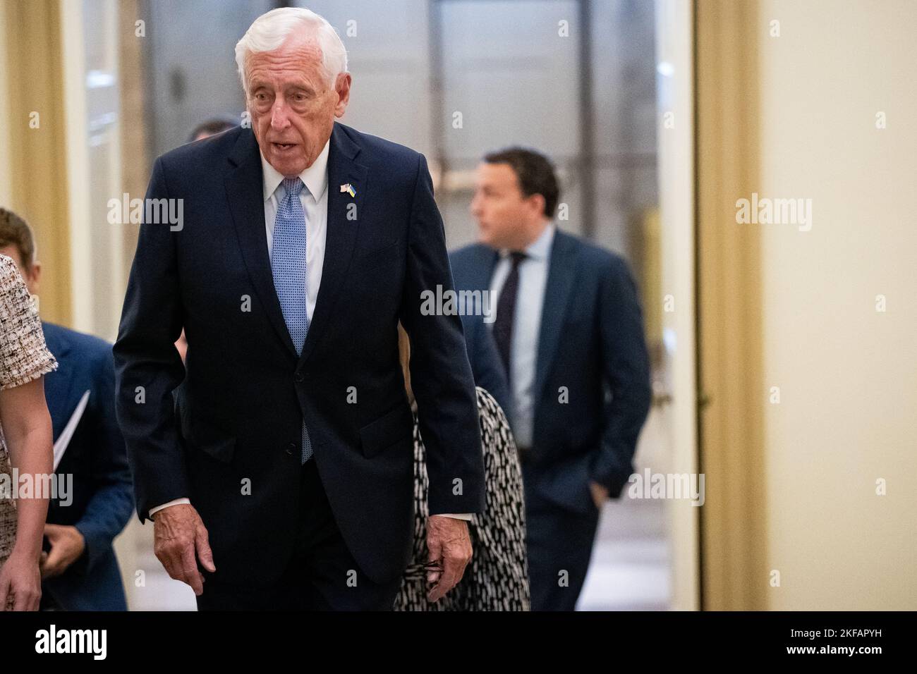 Washington, USA. 17th Nov, 2022. Representative Steny Hoyer (D-MD), the House Majority Leader, arrives at the U.S. Capitol, in Washington, DC, on Thursday, November 17, 2022. (Graeme Sloan/Sipa USA) Credit: Sipa USA/Alamy Live News Stock Photo