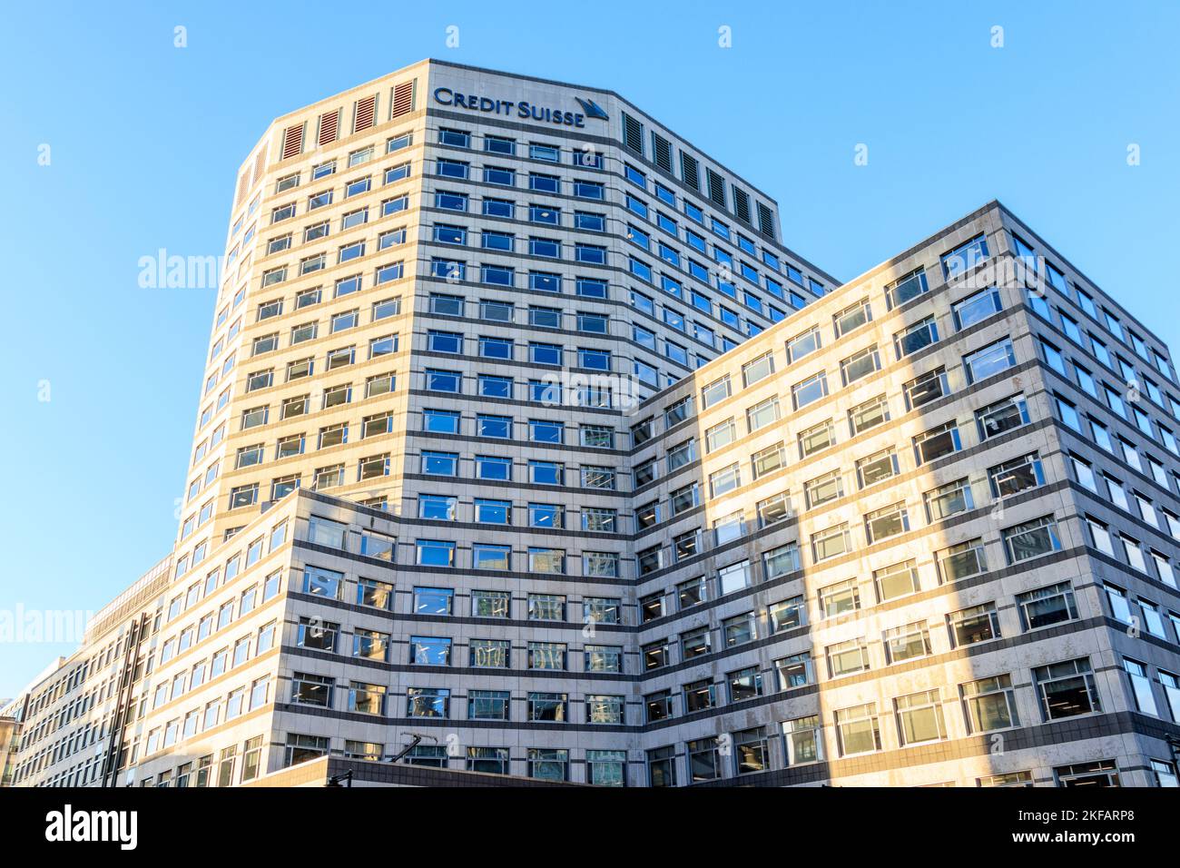 The Credit Suisse building in the financial district of  London, UK Stock Photo