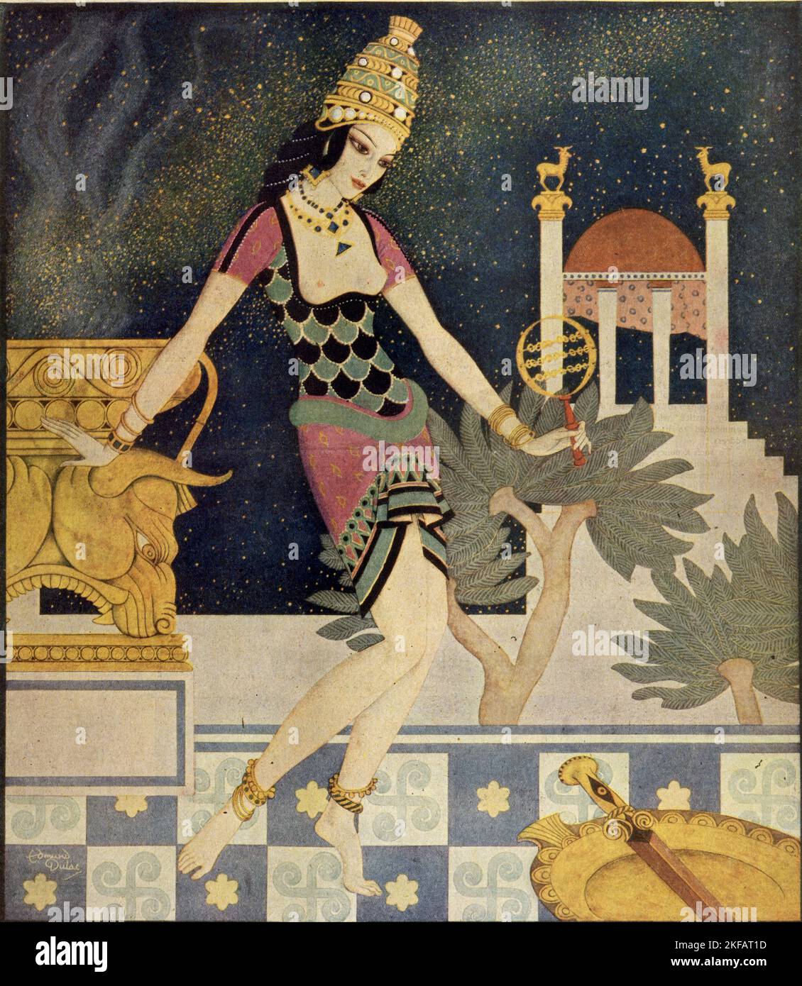 'Salome of Old Jerusalem' publish on March 10,1929 in the American Weekly Sunday magazine painted by Edmund Dulac for 'Famous Vamps from History'. Stock Photo