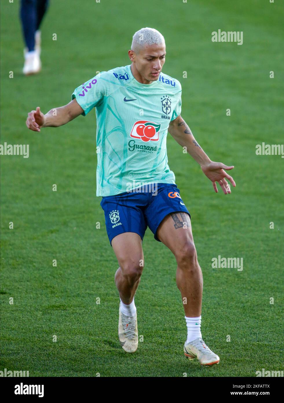 Turin, Italy. 16th Nov, 2022. Richarleson of Brazil during Brazil National football team traning, before the finale stage of the World Cup 2022 in Qatar, at Juventus Training Center, 16 November 2022, Turin, Italy. Photo Nderim Kaceli Credit: Independent Photo Agency/Alamy Live News Stock Photo
