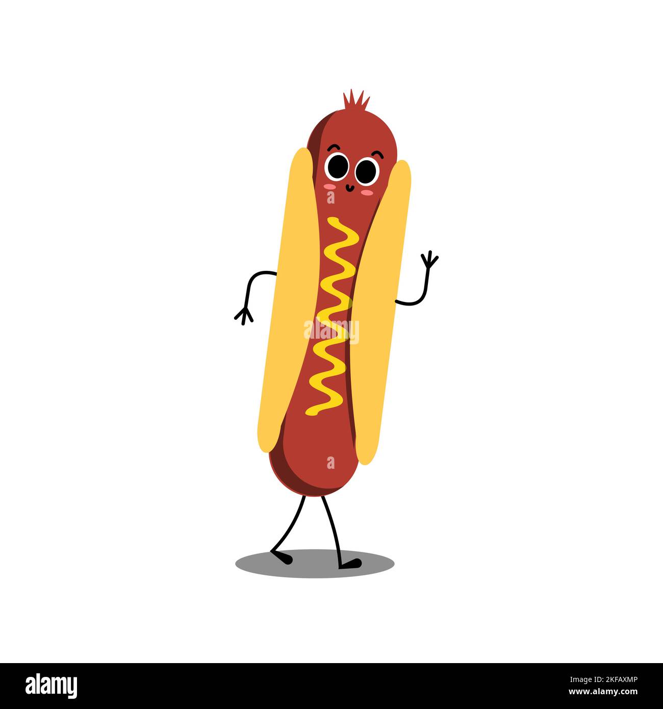 Dancing Hot Dog Clipart Border