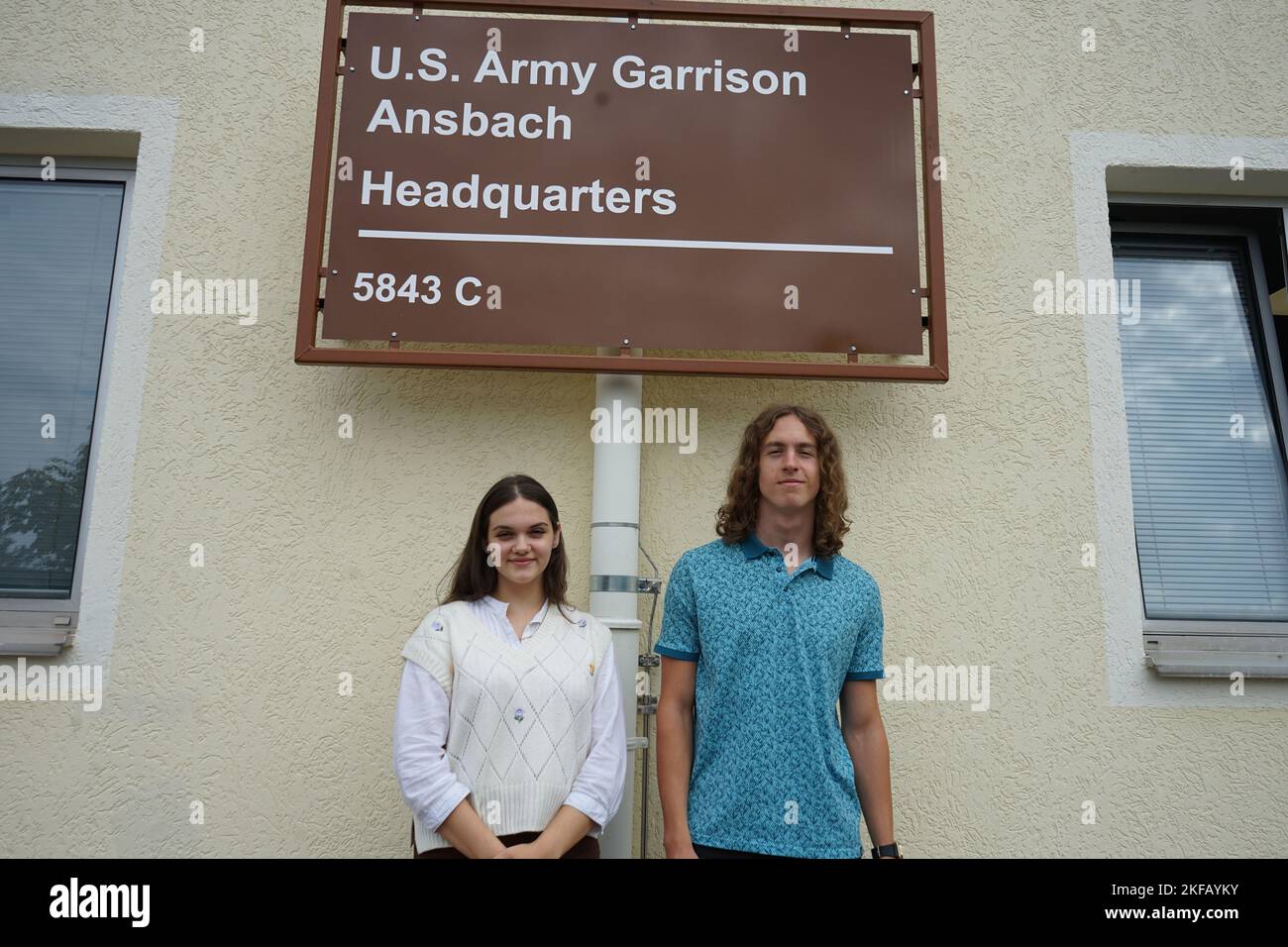 Mara Klijakovic-Gaspic, age 17 from Fürth, and Erik Heller, age 18 from Lichtenau, are two host-nation school graduates to undergo “Duale Ausbildung,” dual vocational training program at U.S. Army Garrison (USAG) Ansbach for the first time in known history. Over a duration of 36 months, USAG Ansbach will provide the trainees, called Auszubildende, or Azubis in German, on-the-job training three to four days per week, while the German Berufsschule, the vocational school, takes care of the theoretical academic lectures on one to two days a week and complements the in-company training. Stock Photo
