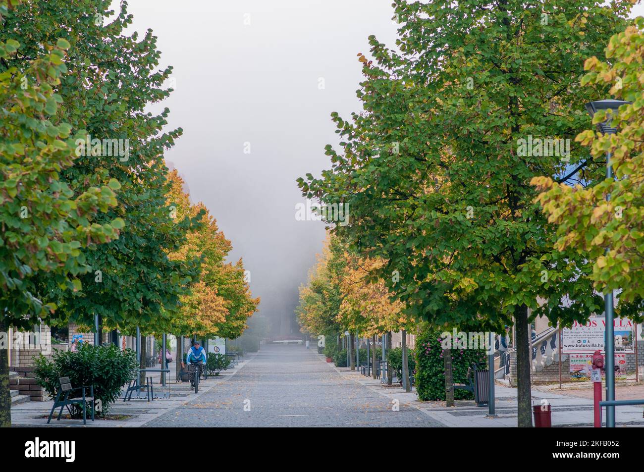 Cityscape, Heviz, Hungary Hévíz is a spa town in Zala County, Hungary, Stock Photo