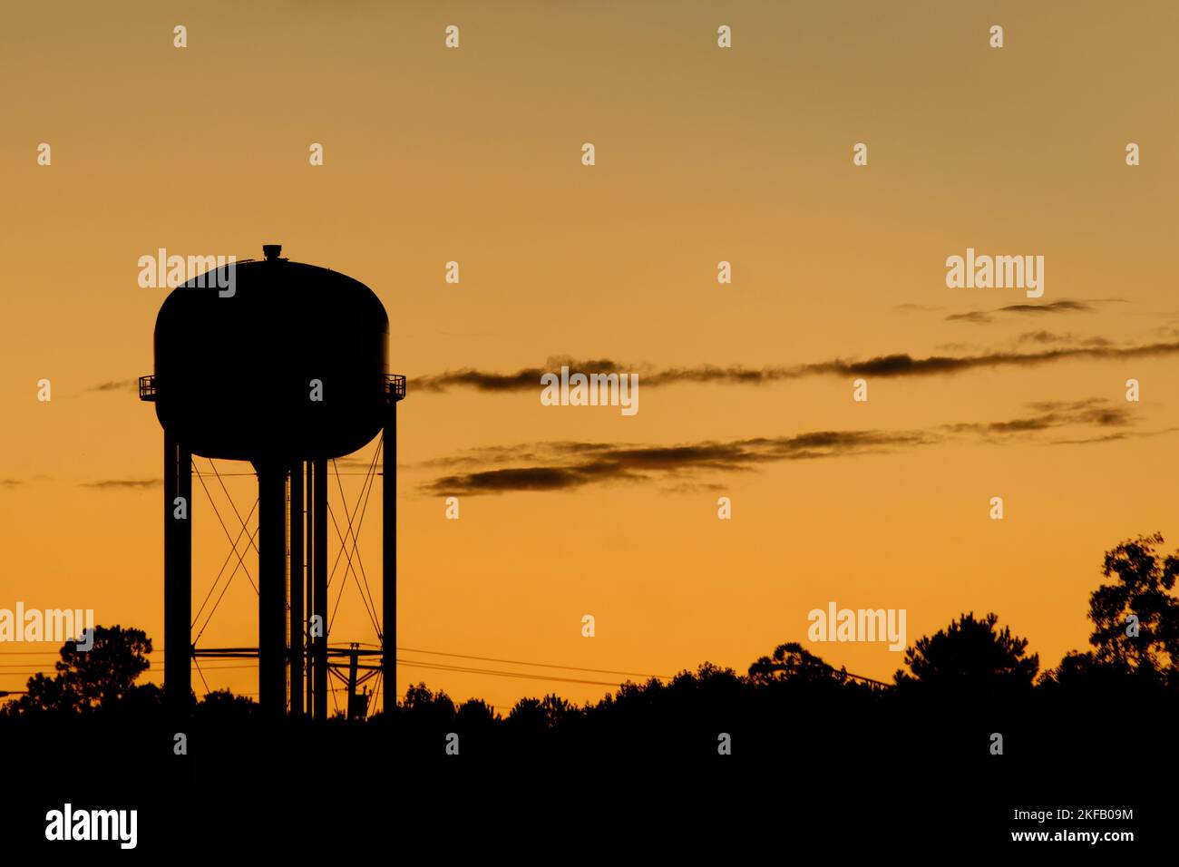 Manning Water Tower in Silhouette Stock Photo Alamy