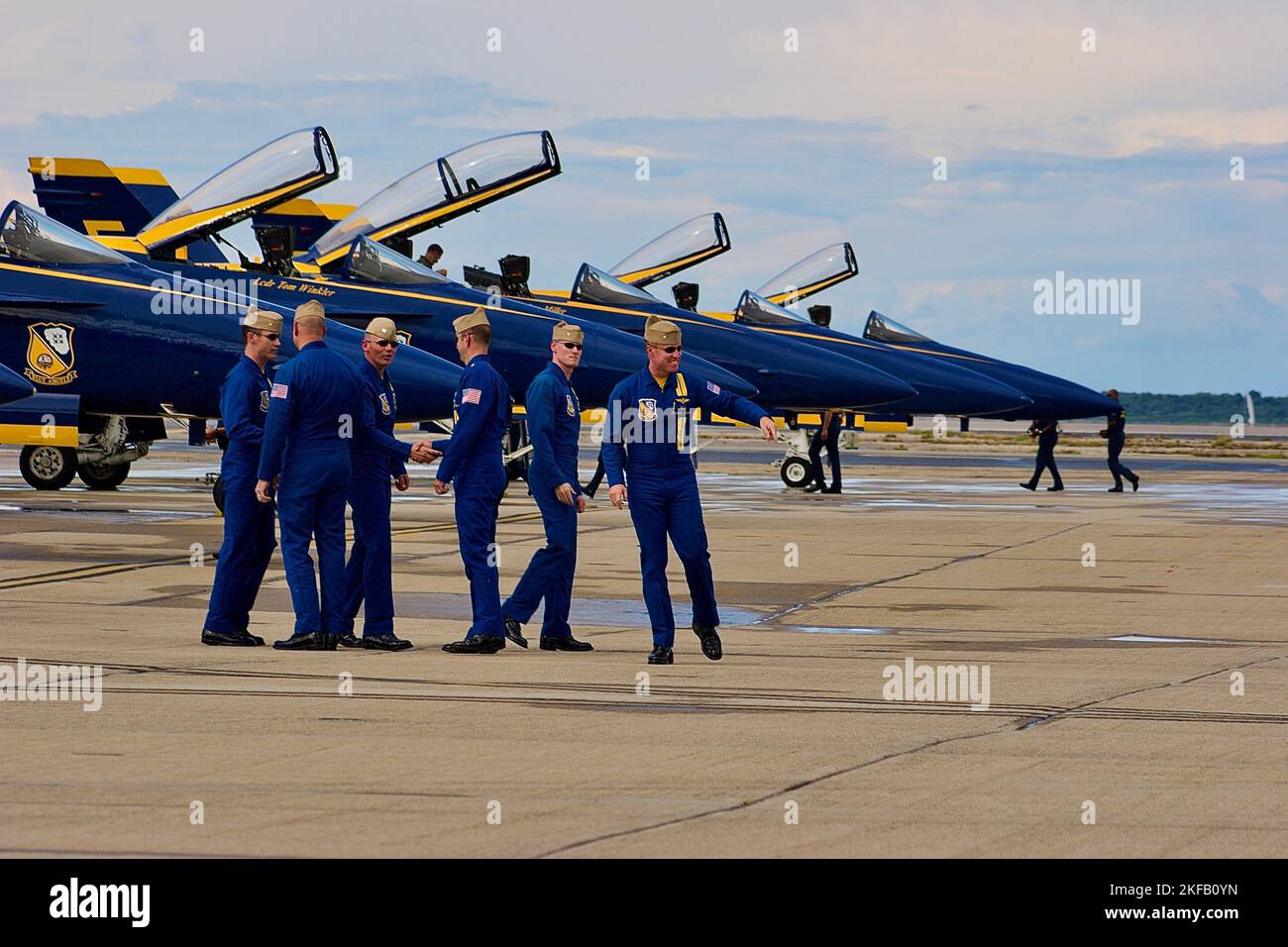 U.S. Navy Blue Angels Aerial Demonstration Team. Stock Photo