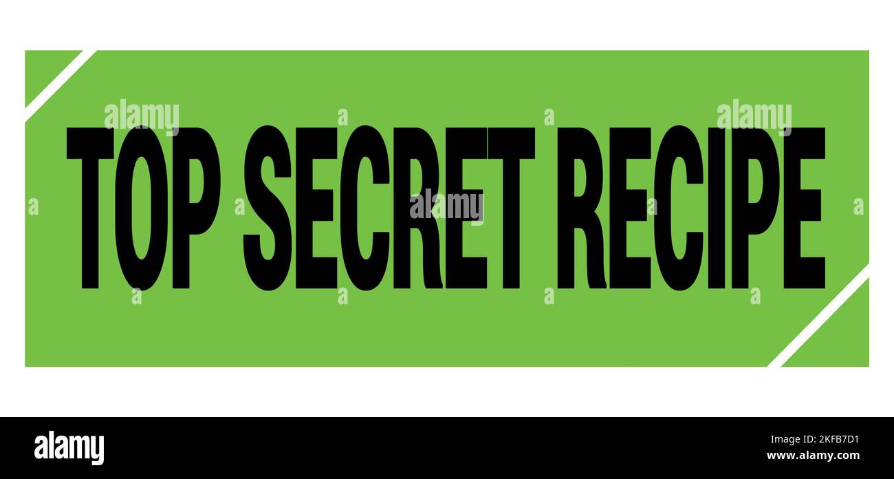 Secret Recipe Signing Top secret recipe hi-res stock photography and images - Alamy