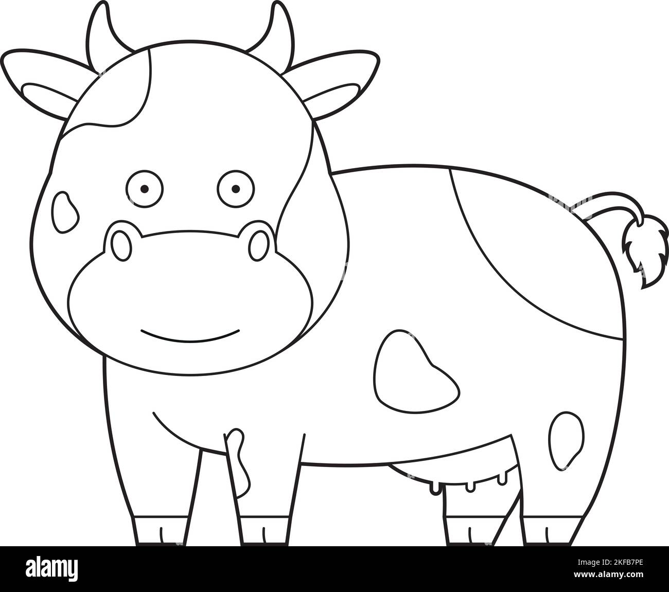Cute Cow Coloring