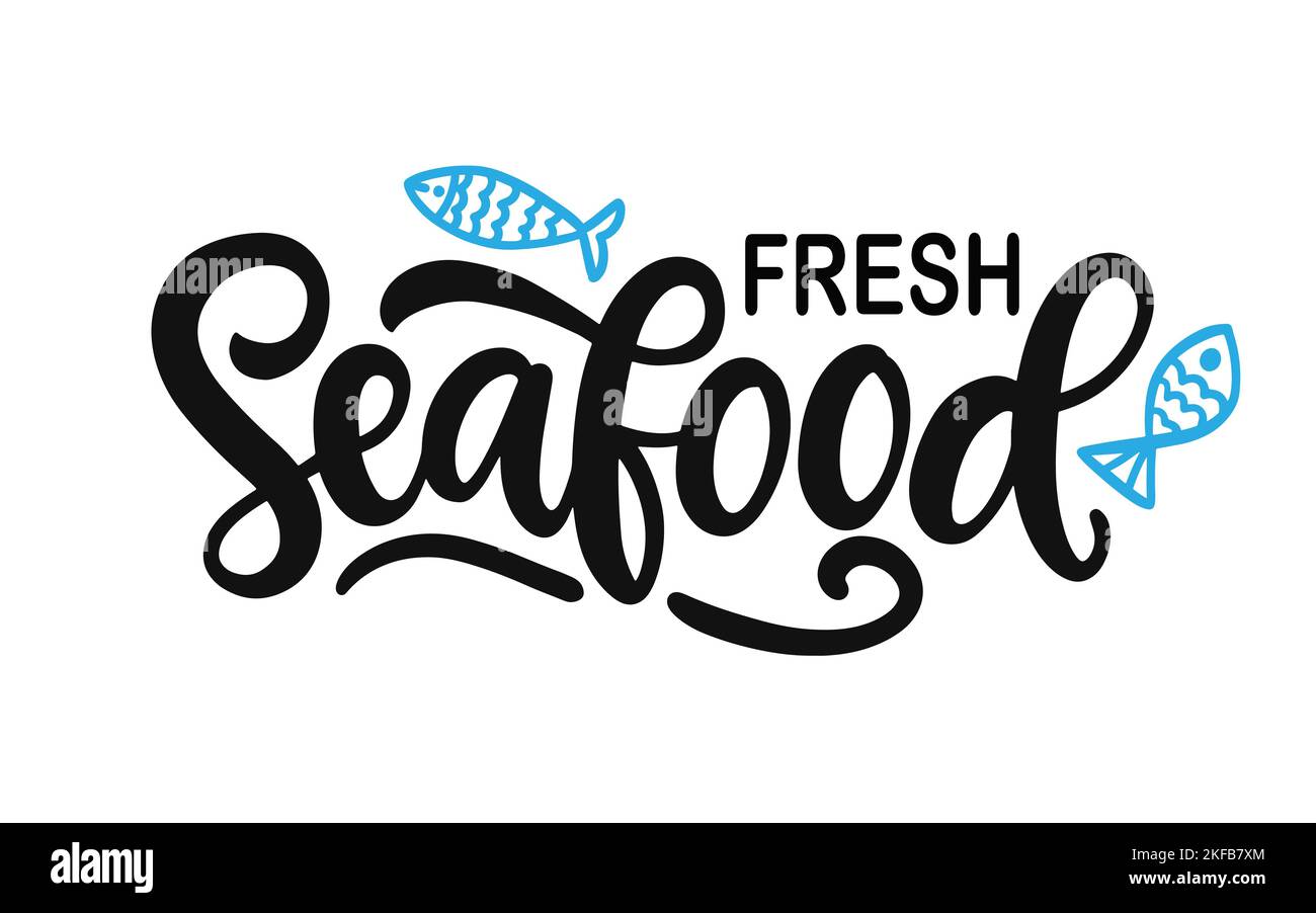 Fresh Seafood Logo template Stock Vector