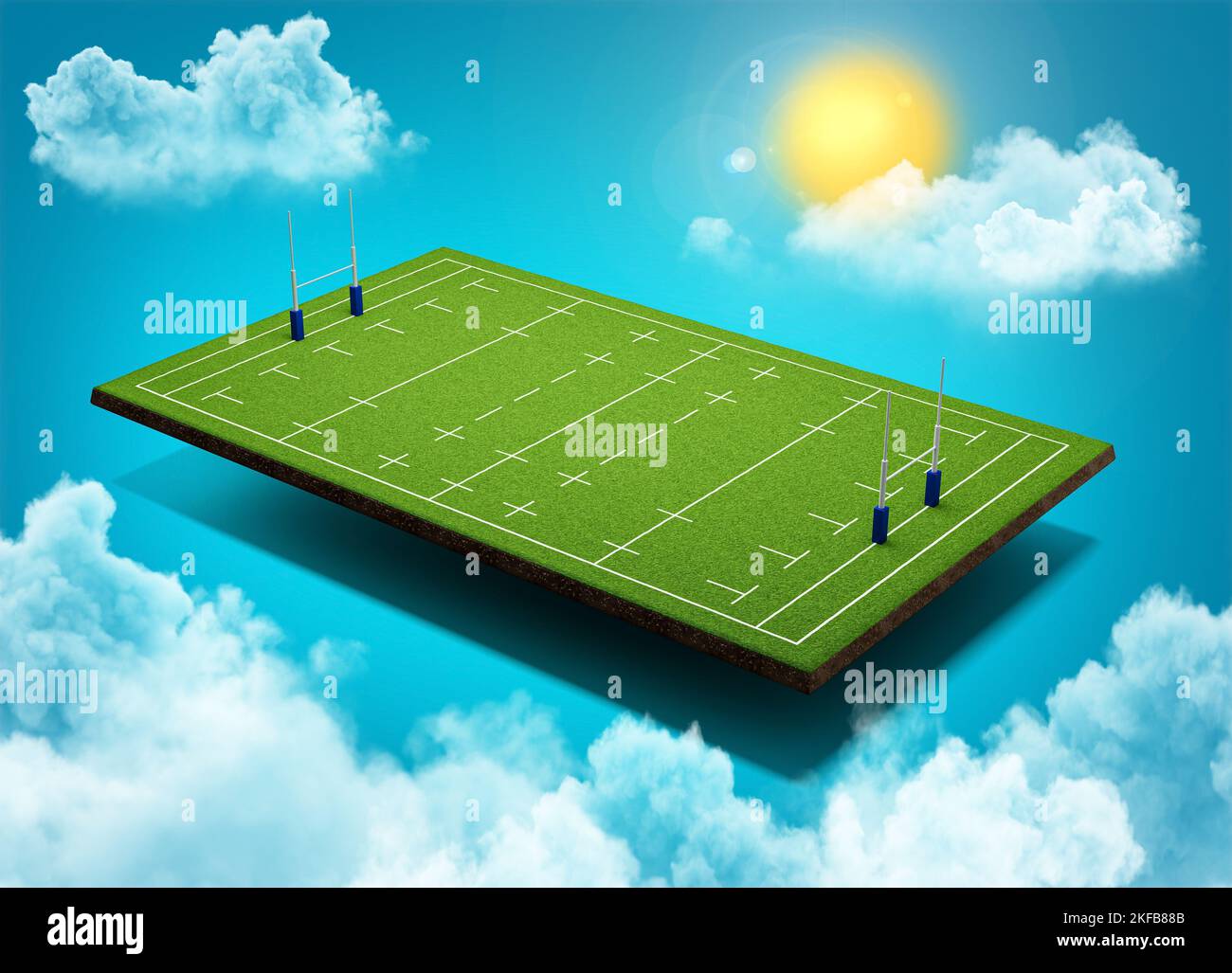 Rugby ground 3d hi-res stock photography and images - Alamy