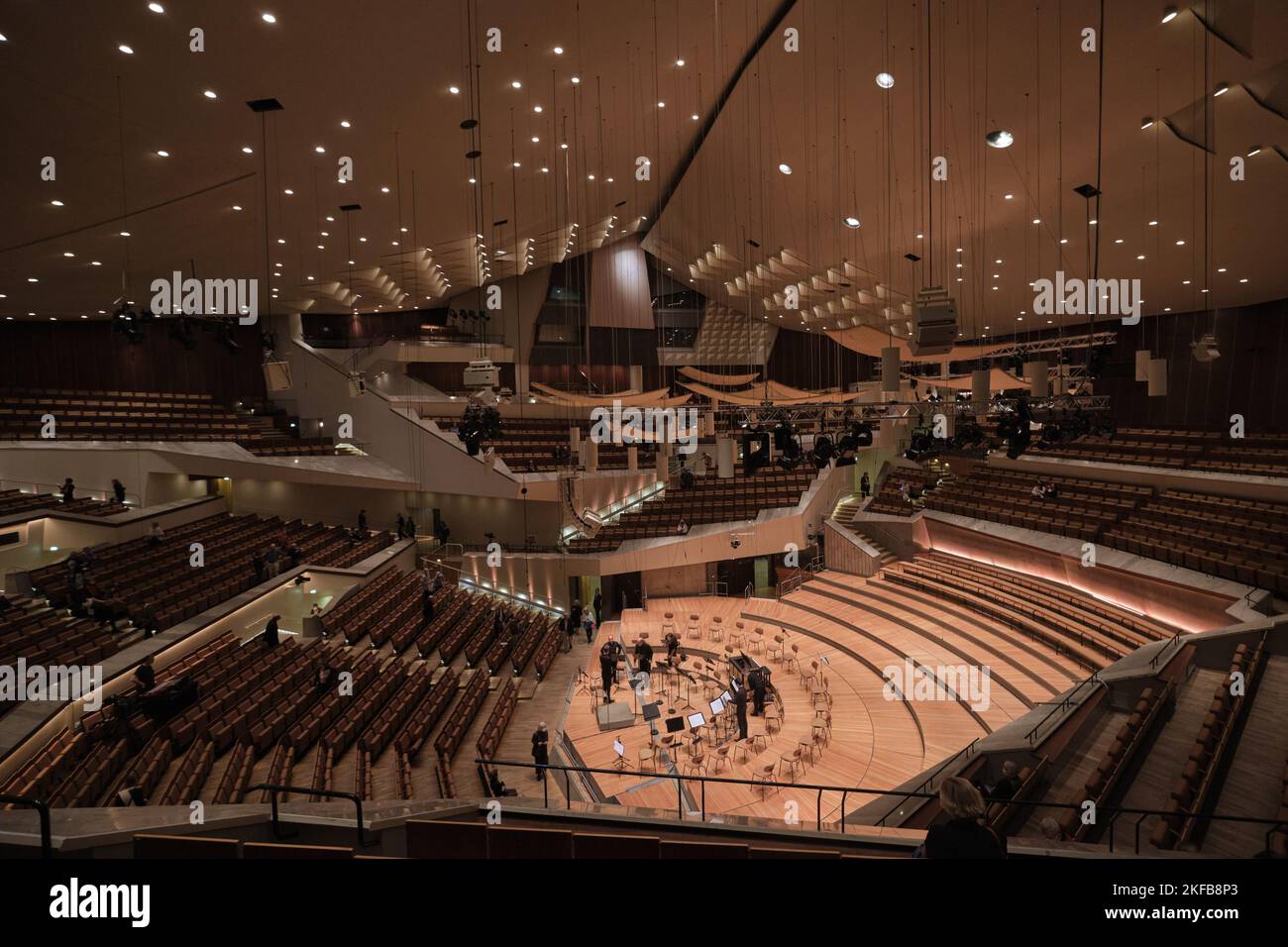 Berlin, Germany - Sept 2022: Main hall of Berliner Philharmonie is a concert hall in Berlin, Germany. Home to the Berlin Philharmonic Orchestra Stock Photo