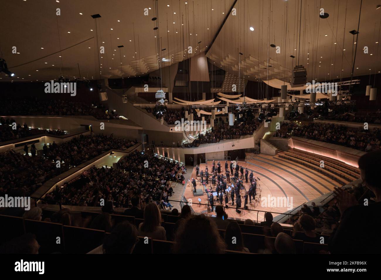 Berlin, Germany - Sept 2022: Main hall of Berliner Philharmonie is a concert hall in Berlin, Germany. Home to the Berlin Philharmonic Orchestra Stock Photo