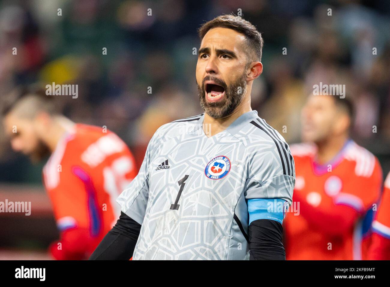 Warsaw, Poland. 16th Nov, 2022. Claudio Bravo of Chile seen during the friendly match between Poland and Chile at Marshal Jozef Pilsudski Legia Warsaw Municipal Stadium. Final score; Poland 1:0 Chile. Credit: SOPA Images Limited/Alamy Live News Stock Photo
