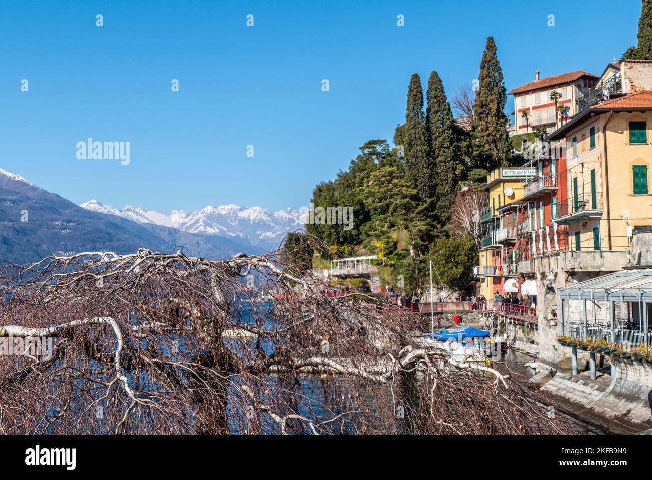 Varenna, Italy - 03-01-2021: the promenade of love in Varenna Stock ...