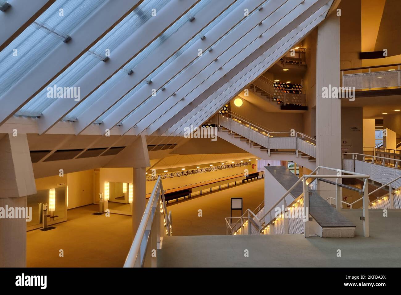 Berlin, Germany - Sept 2022:Foyer of Berliner Philharmonie is a concert hall in Berlin, Germany. Home to the Berlin Philharmonic Orchestra Stock Photo
