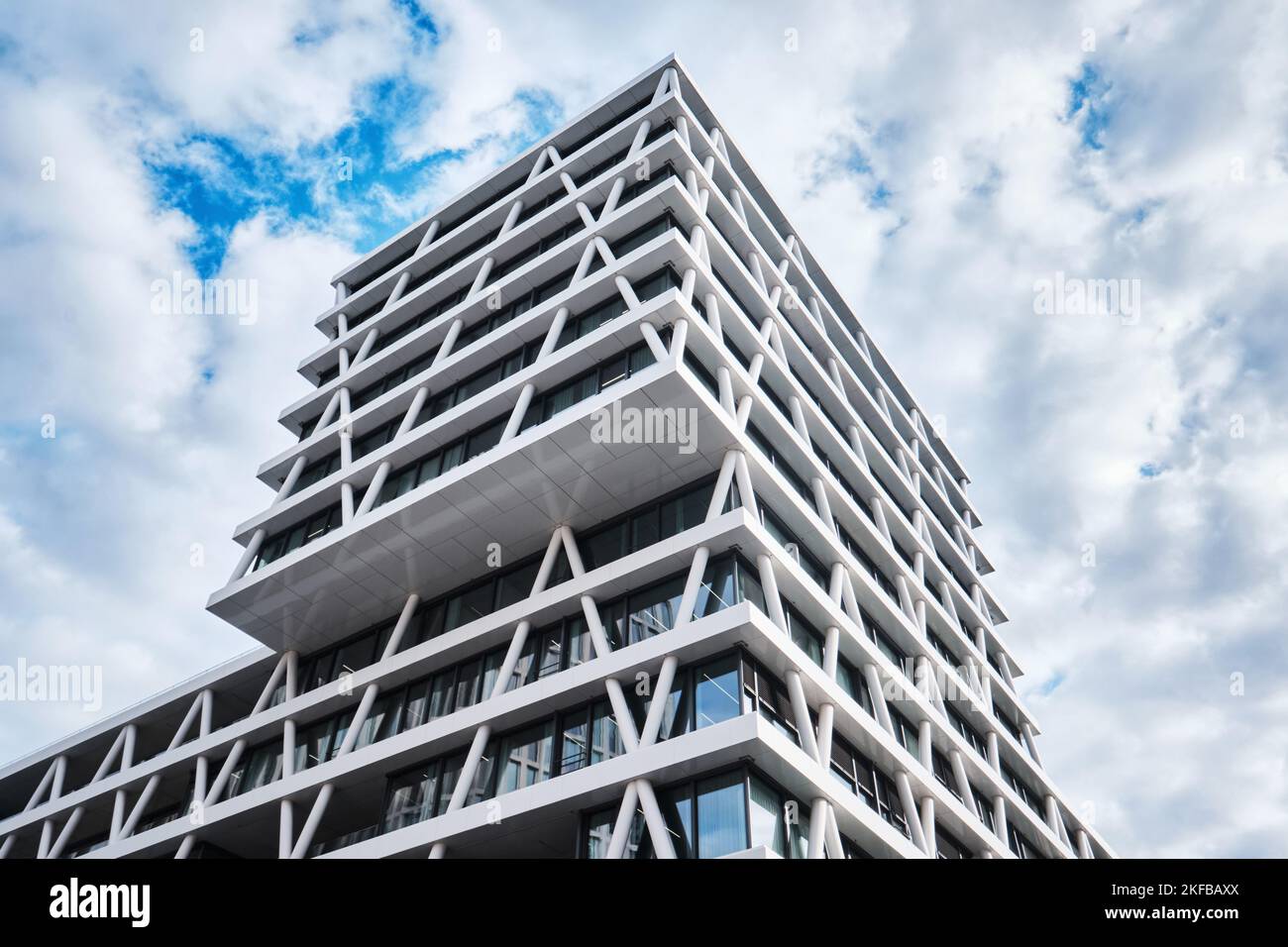 Berlin, Germany - Sept 2022: Modern office building of the 50Hertz Transmission GmbH designed by LOVE architecture Stock Photo